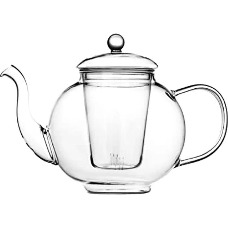 Verona einwandige Glas-Teekanne 1,5L inkl. Filter – Bild 2