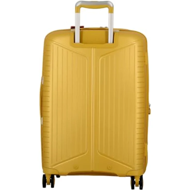 Jump, Koffer, Evae 4 Rollen Trolley 66 cm mit Dehnfalte, Gelb (70 l) – Bild 4