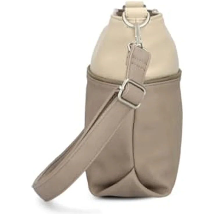 ZWEI Beuteltasche Jana J8, Umhängetasche aus weichem Kunstleder, schwarz, 27 x 10 x 23 cm – Bild 4