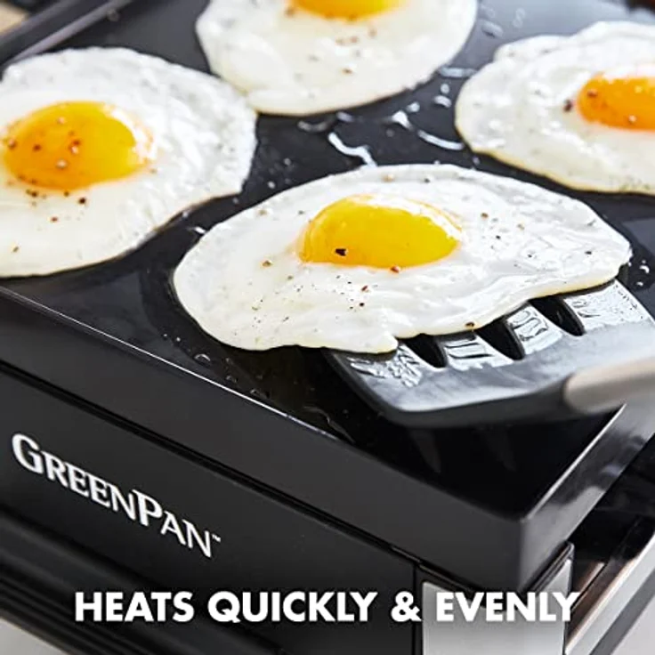 Greenpan Bistro Gourmetgrill, Tischgrill für 8 Personen mit abnehmbarer und umkehrbarer Platte, PFAS-frei, schwarz – Bild 8