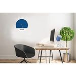 Homemania Wanduhr Tramonto – Wanddekoration, rund – für Wohnzimmer, Küche, Büro – Blau, Weiß, Schwarz, aus Metall, 40 x 0,15 x 40 cm