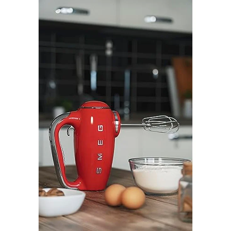 Smeg HMF01RDEU Handmixer im 50er Jahre, 250W, 9 Geschwindigkeiten, Kunststoff, rot – Bild 8
