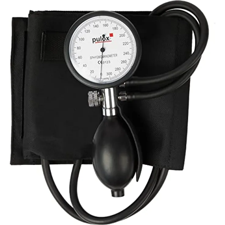 Pulox Manuelles Blutdruckmessgerät ANEROID Sphygmomanometer zur Messung des arteriellen Drucks am Oberarm