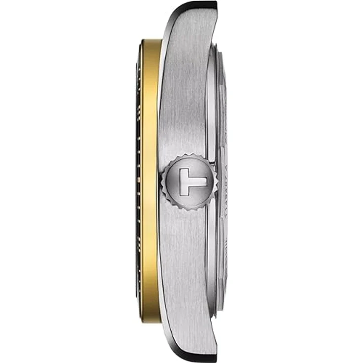 Tissot PR516 Powermatic 80, Automatik Herrenuhr / Unisex, Edelstahlgehäuse in Bicolor mit schwarzem Mineralglas-Lünettenring, weißem Zifferblatt, 80 Stunden Gangreserve, Wasserdicht bis 100 m – Bild 2
