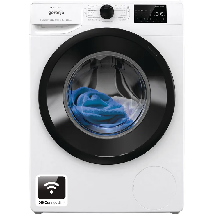 Gorenje WPNEI74SA1TS Waschmaschine, 7 kg Kapazität, ConnectLife Technologie, 15 Waschprogramme
