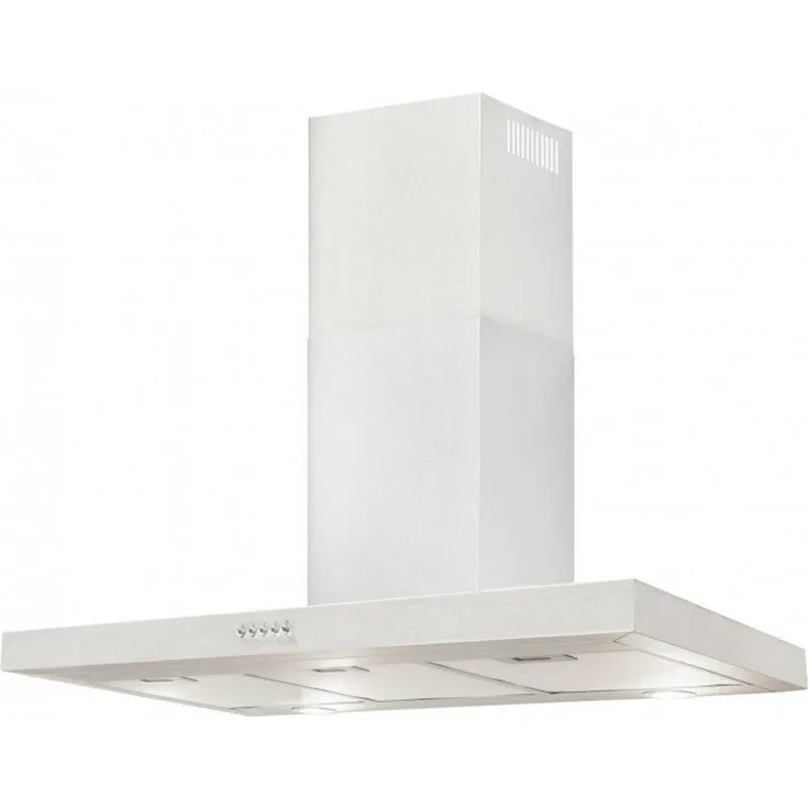 Exquisit FKH 90-2, Motorhaube, Kamin flach, Breite: 90 cm, Tiefe: 49 cm, Absaugung und Rückführung (mit zusätzlichem Rückführungsset), rostfreier Edelstahl