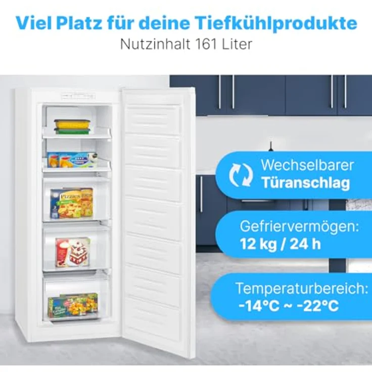 Bomann GS 7343 Gefrierschrank, freistehend, weiß, Breite 54 cm, Energieklasse D – Bild 6