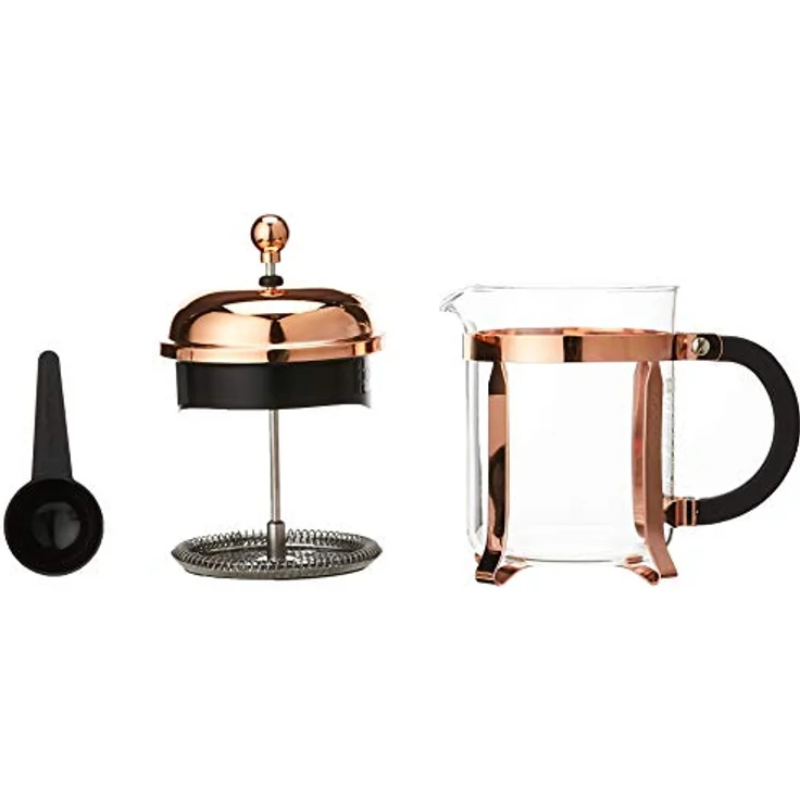 Bodum Chambord Kaffeebereiter 4 Tassen, Chrom, Pink, 10.5 x 16.6 x 19 cm – Bild 2
