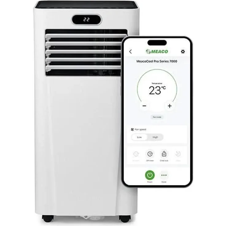 MEACO MeacoCool MC Pro 7000, Mobile Klimaanlage leise mit App, energieeffizient, für Räume bis 22 m²