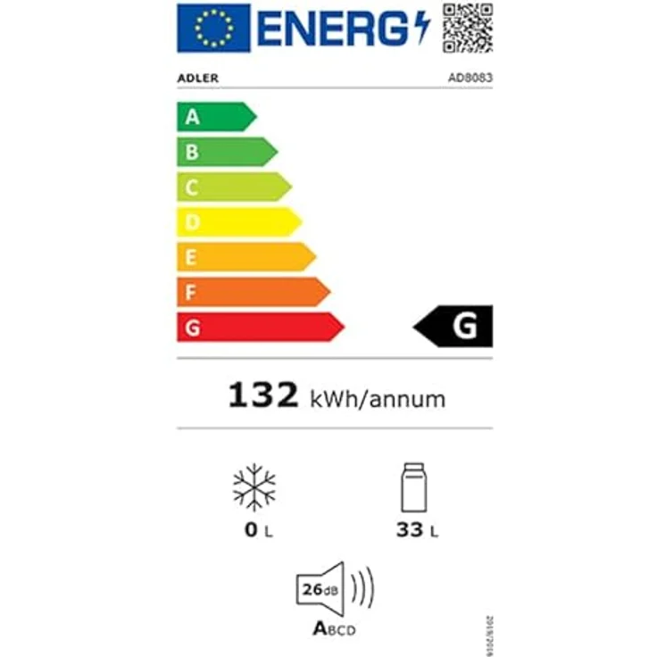 Adler Getränkekühlschrank AD 8083, 33L Getränkevorratsschrank für 12 Flaschen, Temperaturregelung 12-18°C, schwarz – Bild 7