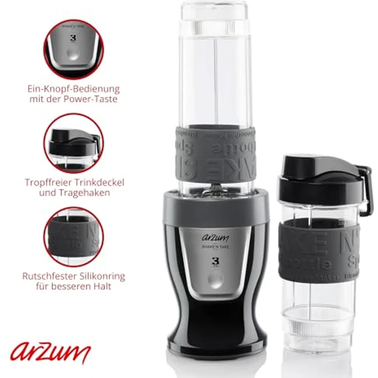 Arzum Shake'n Take Mixer AR1032 schwarz – Bild 4