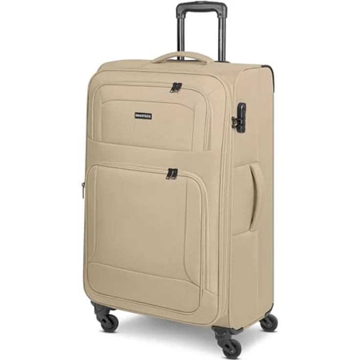 SMARTBOX großer Weichgepäck Check-in Koffer für Damen & Herren | Großer XL Trolley 46 x 31 x 78 cm | 4 Rollen & Zahlenschloss | erweiterbar mit Dehnfalte | leichte 3,6 kg (Edition 04) – Bild 1