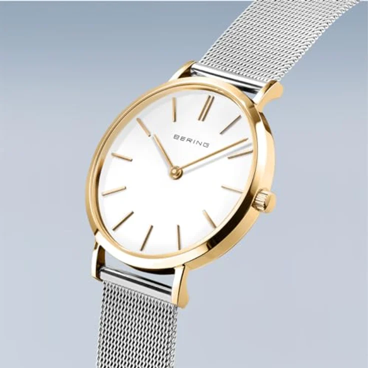 Bering Classic Collection 14134-010, Damen Uhr mit Quarz Movement, Saphirglas, gold IP-plated Edelstahl, wasserdicht bis 3 ATM – Bild 2