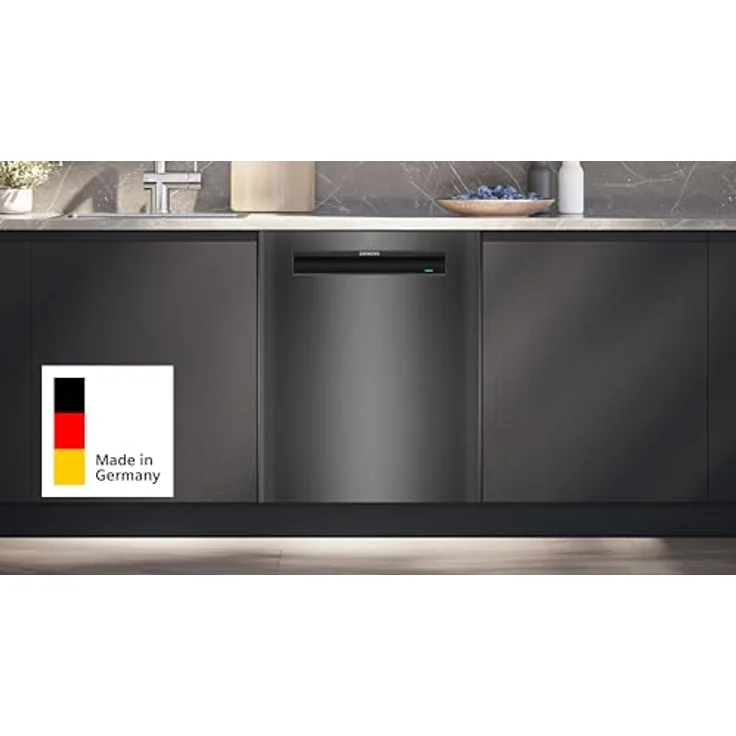 Siemens SN15EC06CS Unterbauspüler 60cm, 14 Gedecke, 42 dB, black inox, Energieeffizienzklasse A, Selbstreinigung, Besteckschublade – Bild 3