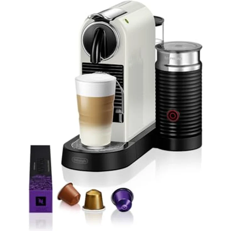 De'Longhi Nespresso Citiz EN267.WAE Kapselmaschine, Hochdruckpumpe und ideale Wärmeregelung mit Aeroccino (Milchaufschäumer), Energiesparfunktion, weiß-schwarz – Bild 2