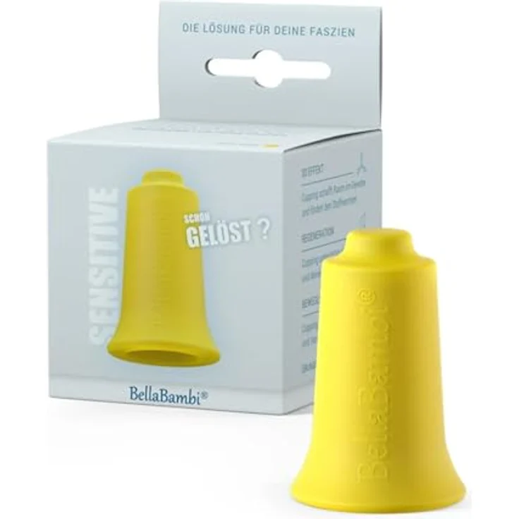 BellaBambi® mini solo SENSITIVE, Faszien Cup für Massage und Wellness, gelb, sanfte Intensität – Bild 1