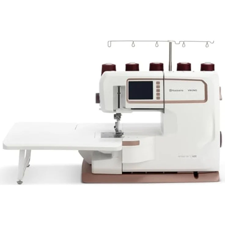 Husqvarna Viking Amber Air S 600 Overlock-Nähmaschine mit Lufteinfädelung, 26 Stiche, Farb-Touchscreen – Bild 4