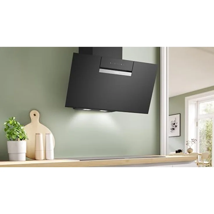 Bosch DWK87FN60, Serie 4, Smarte Dunstabzugshaube, 80 cm, Klarglas schwarz bedruckt, Wandesse Made in Germany, Automatische Anpassung an Kochfeld, Steuerung über Kochfeld, Einstellbare Farbtemperatur - Preisvergleich – Bild 5