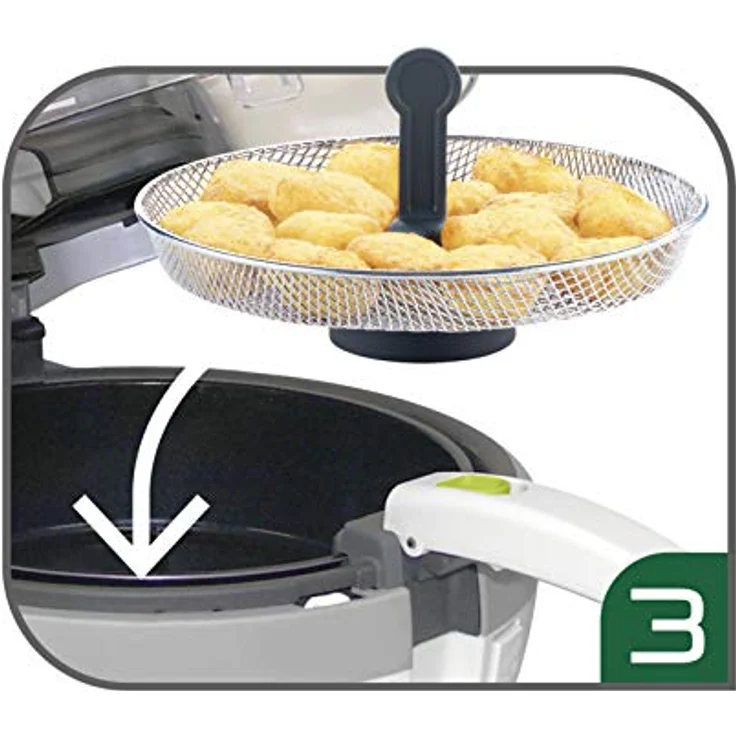 Tefal XA701270 ActiFry Snack-Einsatz Garkorb Edelstahl – Bild 3