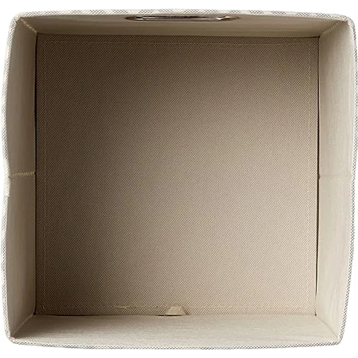 Amazon Basics Aufbewahrungswürfel, faltbar, 6er-Pack in Grau mit Zackenmuster und ovalen Ösen – Bild 3
