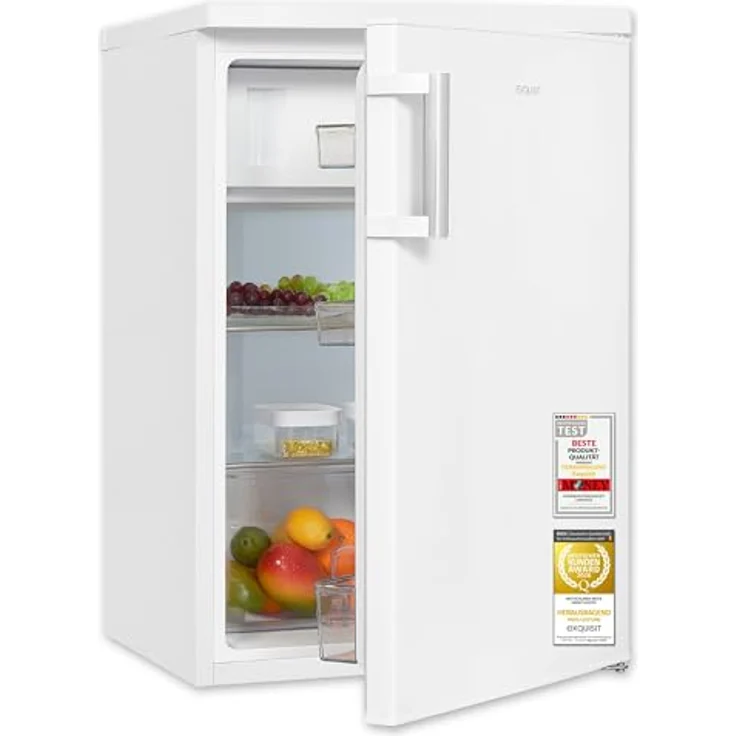Exquisit KS516-4-H-010D Kühlschrank, freistehend, weiß, LED, Breite 56 cm, Energieklasse D – Bild 2