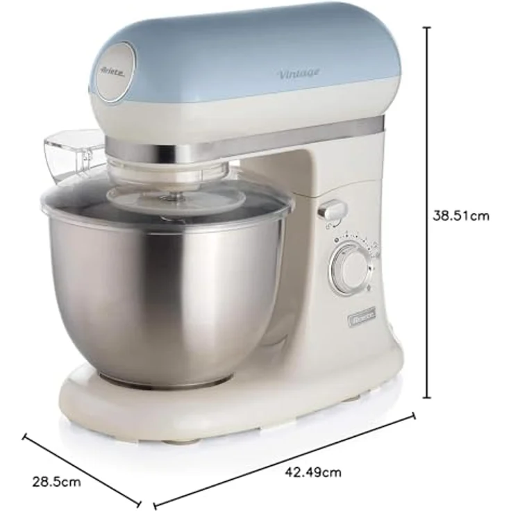 Ariete 1588 05 Vintage Küchenmaschine, stainless_steel, Blau,Weiß – Bild 10
