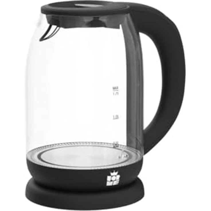 Forme FKG-227 Wasserkocher, 2200W, 1,7 Liter, Warmhaltefunktion, mit Temperatureinstellung, Glas, Edelstahl, schwarz – Bild 4