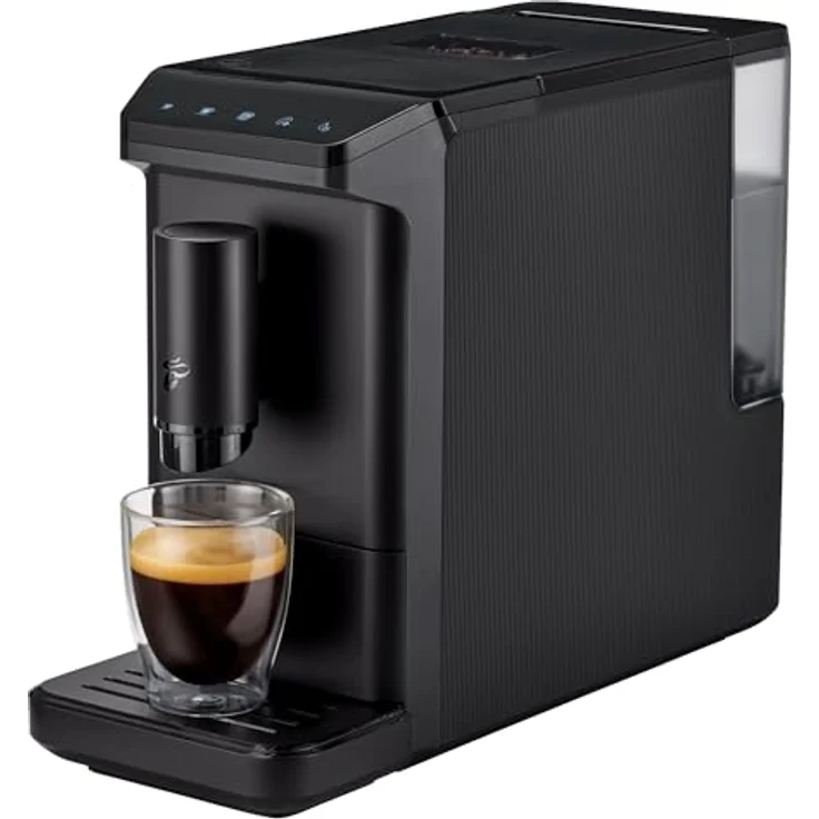 Tchibo Esperto mini, Kaffeevollautomat für Caffè Crema und Espresso, 16cm breit, schwarz, ideal für Küche, Camping und Studentenapartment – Bild 1