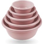 Bestgoodies Rührschüssel im (5er) Set, Teigschüsseln, 5er-pack Kunststoff Mixing Bowl Set (0,7L - 6L), Stapelbare Salatschüssel Servierschalen für Küche, lebensmittelecht und spülmaschinenfest