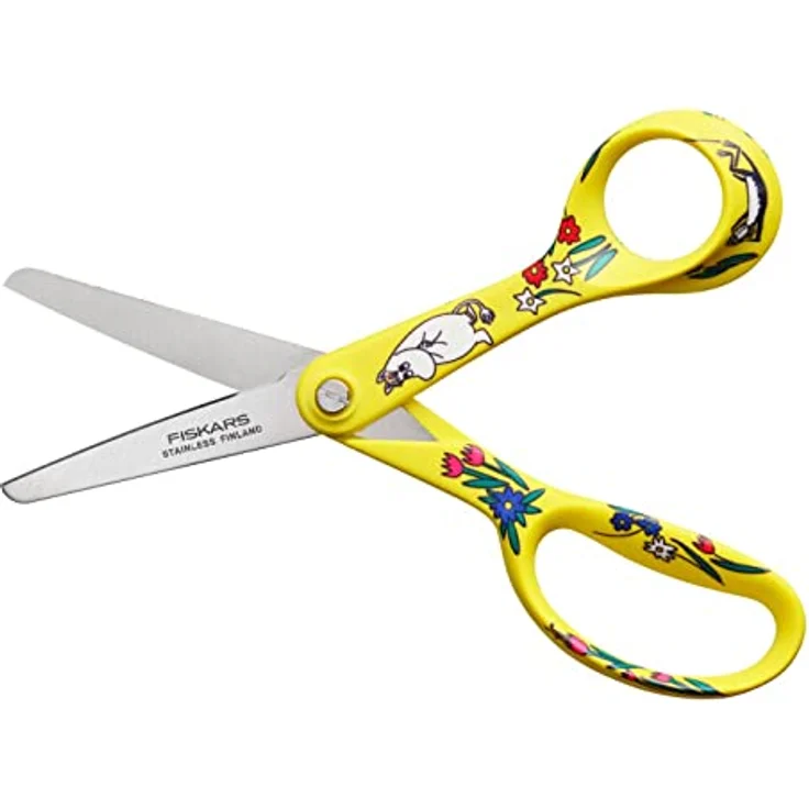 Fiskars X Moomin Kinderschere mit Mumin-Design, Rechtshändig, Länge: 13 cm, Sicherheitsklingen aus rostfreiem Stahl, Snorkfräulein, 1067191 – Bild 4