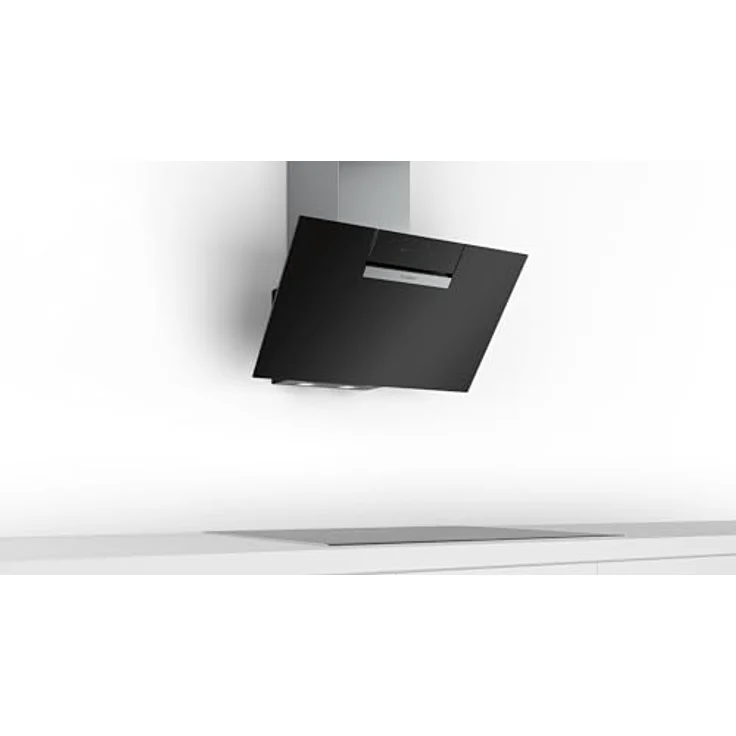 Bosch Serie 2 DWK87EM60, Motorhaube, Kamin abgewinkelt, Breite: 79 cm, Tiefe: 43.4 cm, Absaugung und Rückführung (mit zusätzlichem Rückführungsset), mit internem Motor, Schwarz – Bild 4