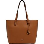 L.Credi Filippa Shopper Tasche 40 cm, braun, 100% Polyurethan, 40 x 12 x 29 cm