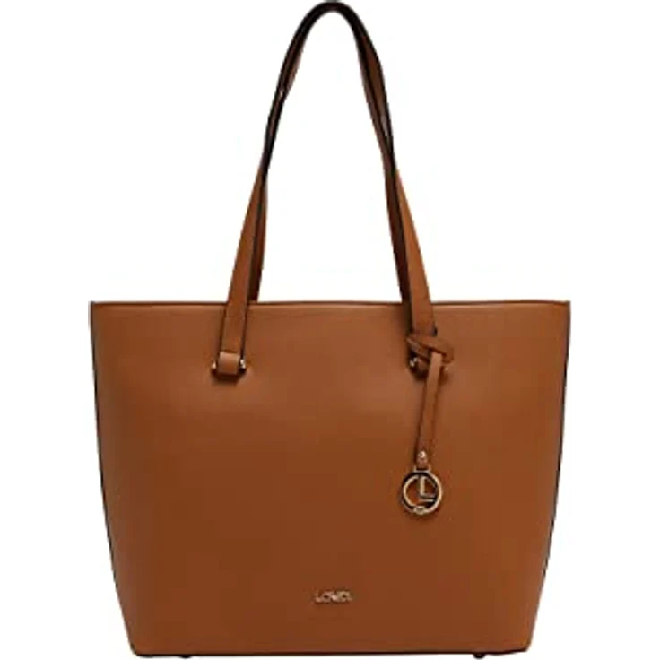 L.Credi Filippa Shopper Tasche 40 cm, braun, 100% Polyurethan, 40 x 12 x 29 cm – Bild 1