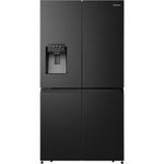 Hisense RQ760N4SBFE Cross Door Kühlschrank, 584 l freistehend mit Eis- und Wasserspender, Total No Frost, Multi-Air-Flow-System