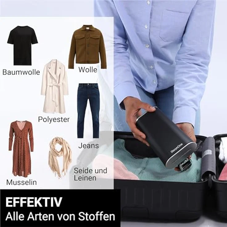 SteamOne James 2, Hand-Dampfglätter mit 2000 Watt, zwei Wassertanks und beheizter Bügelsohle, schwarz – Bild 5