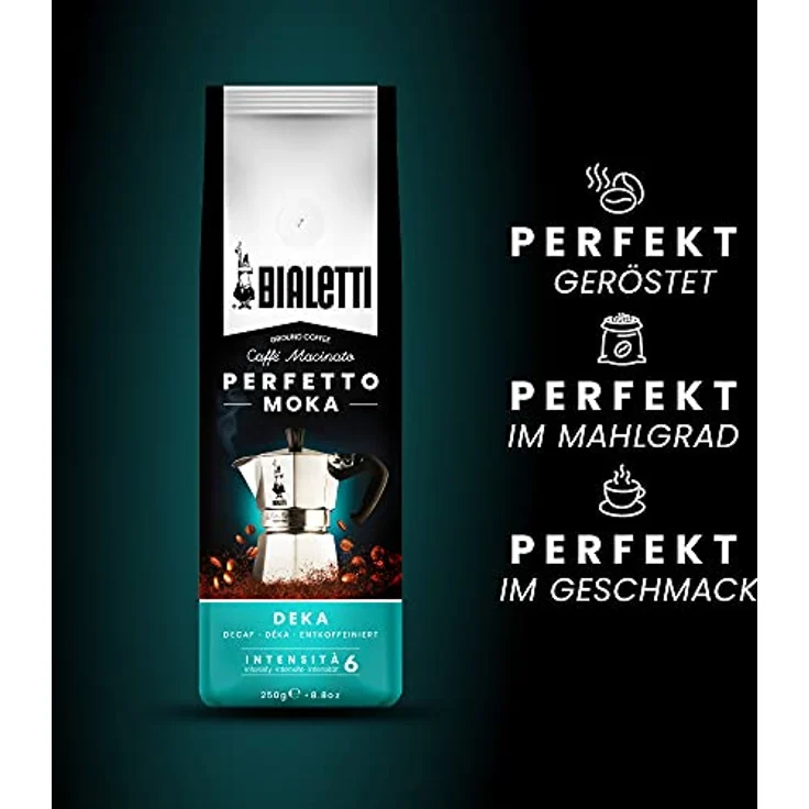 Gemahlener Kaffee Bialetti Perfetto Moka Decaf, 250 g – Bild 6