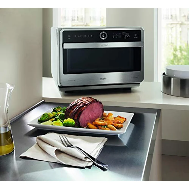 Whirlpool jt479ix Mikrowelle mit Grill, Standgerät, 33 Liter Garraum, schwarz, silber – Bild 9