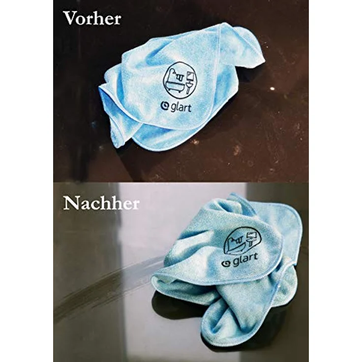 Glart 4PAS 3er Set Microfasertücher für Bad, WC, Dusche, Badezimmer, Sanitär, Haushalt, gründlicher als Baumwolle oder einfache Putztücher, Küchentücher, Geschirrtücher – Bild 5