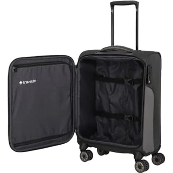 Travelite Handgepäck Viia 4w Trolley S, Grau (34 l, S) – Bild 5