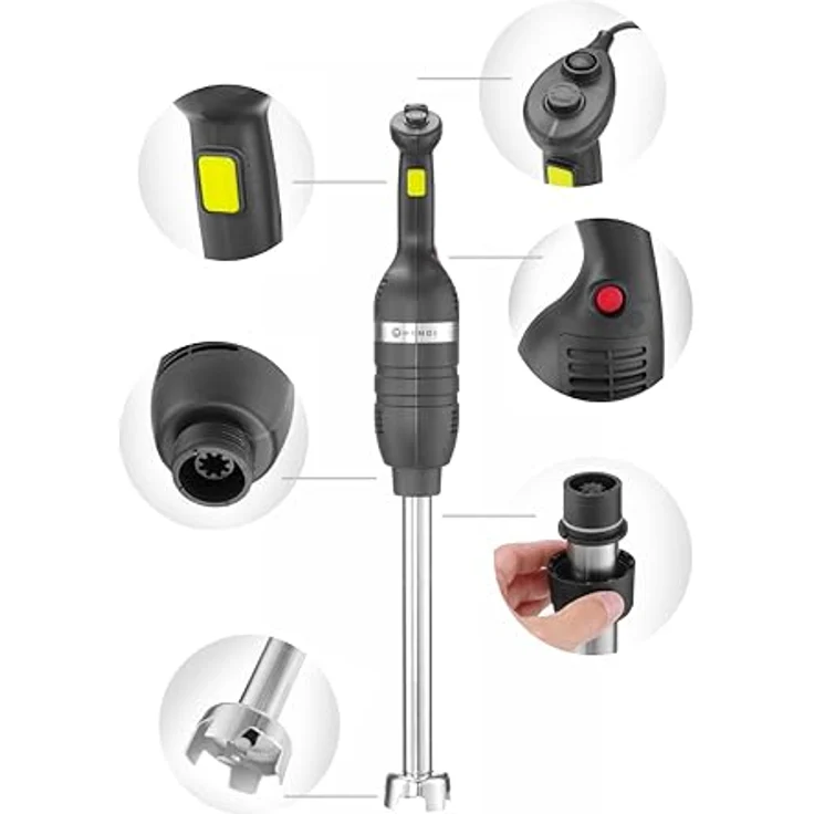 HENDI Stabmixer 500 mit variabler Geschwindigkeit und 400mm langem Stab, Kitchen Line, Schwarz, 230V/500W, 100x816mm, Edelstahl Klinge, mit Sicherheitstaste – Bild 11