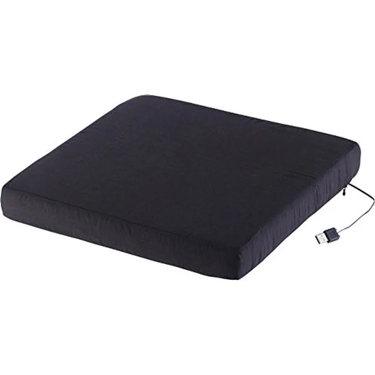 infactory Sitzkissen beheizbar: Beheizbares Sitz- & Rückenkissen, Betrieb über USB-Powerbank, 35x35 cm (Wärmekissen USB)