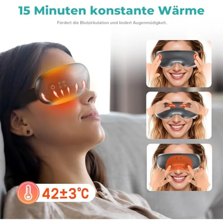 ASPRIA Massagegerät mit dualer Heiß- und Kältetherapie, Vibration, Luftkompressionsmassage, ergonomisches Design, 2500mAh Akku – Bild 6