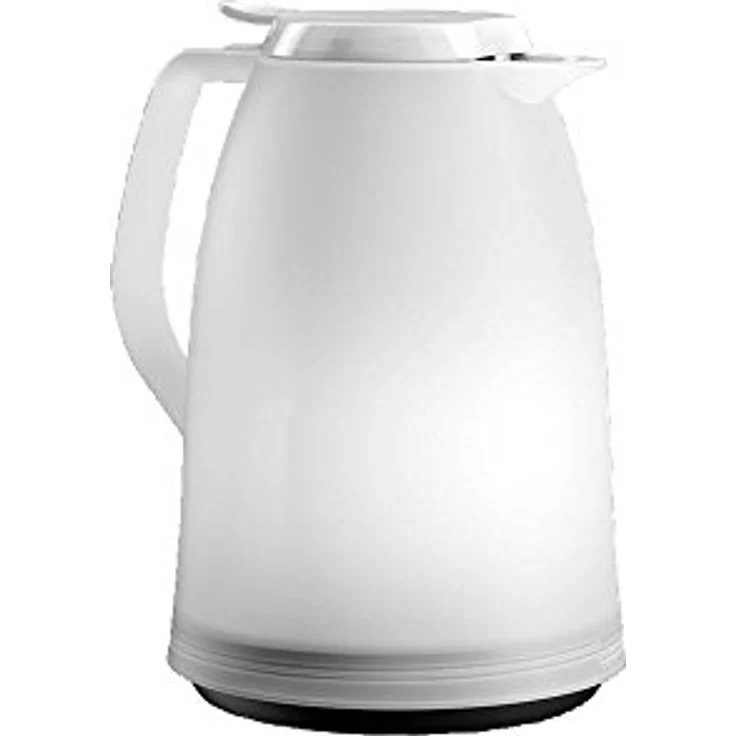 Emsa 514507 Isolierkanne, 1 Liter, Quick Tip Verschluss, 100% dicht, Weiß, Mambo – Bild 2