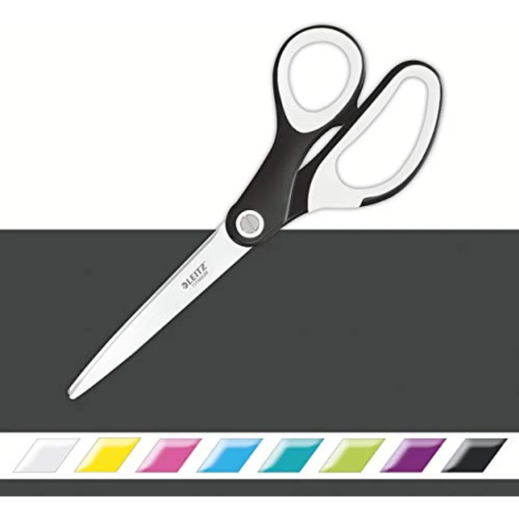 Leitz WOW Titan Qualitätsschere, Für Rechts- oder Linkshänder (beidhändig), Haushaltsschere mit ergonomischem Griff, Für zu Hause oder Schule, Schwarz, 53192095 – Bild 2
