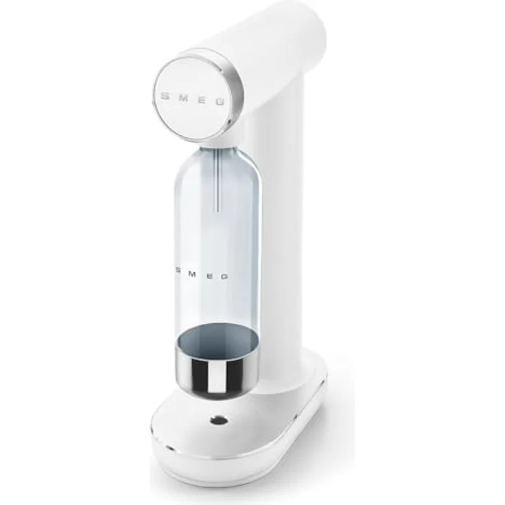 Smeg SKC01WHM Soda Maker, 800 ml, manuelle Karbonisierung, rutschfeste Füße, platzsparendes Design, Mattweiß – Bild 4