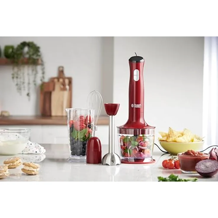 Russell Hobbs Stabmixer 3-in-1 Desire 500W - Zerkleinerer, Mixer- & Schneebesenaufsatz, BPA-freies & spülmaschinenfestes Zubehör, Pürierstab f. Smoothie, Suppen, Joghurt, Saucen, Babynahrung – Bild 3