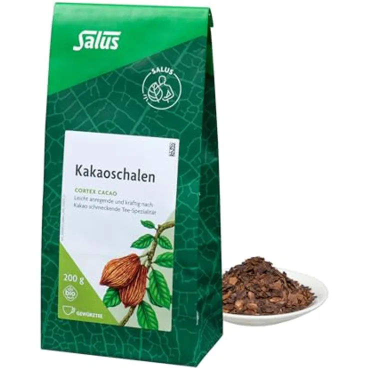 SALUS Pharma KAKAOSCHALEN Tee Bio Cortex Cacao, 200 g - hochwertige Bio-Zutaten für aromatischen Genuss