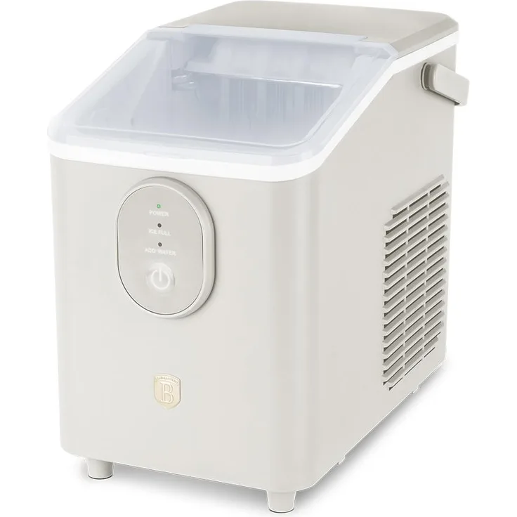Berlinger Haus Eismaschine BH-9941, Sahara Collection, Eiswürfelmaschine im eleganten Creme-Design, 12 kg Eis pro 24h, 8 Eiswürfel in 9 Minuten