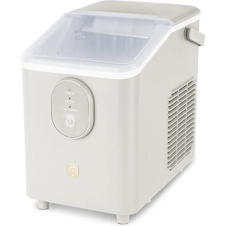 Berlinger Haus Eismaschine BH-9941, Sahara Collection, Eiswürfelmaschine im eleganten Creme-Design, 12 kg Eis pro 24h, 8 Eiswürfel in 9 Minuten