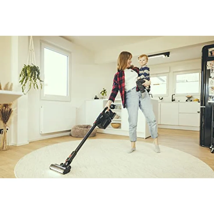 Severin HV 7187 Sepuro Pro Handstaubsauger, 60 min Akkubetrieb, mit Beutel, HEPA-Filter, anthrazit-rot – Bild 5